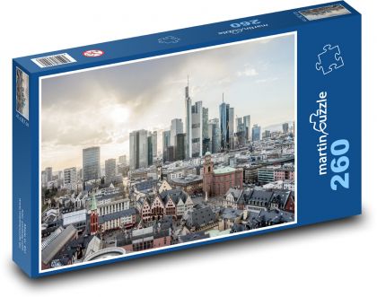 Budova - mrakodrap, mesto - Puzzle 260 dielikov, rozmer 41x28,7 cm