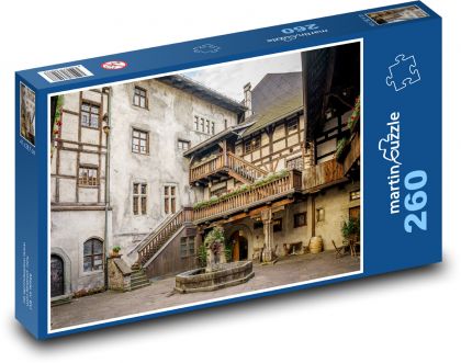 Feldkirch - Rakousko, kašna - Puzzle 260 dílků, rozměr 41x28,7 cm