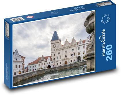 Tábor - fontána, Česká republika - Puzzle 260 dielikov, rozmer 41x28,7 cm