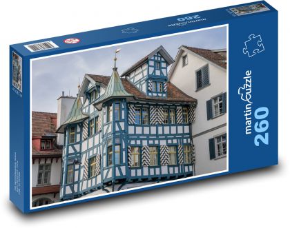 Switzerland - historical center, construction - Puzzle 260 pieces, size 41x28.7 cm 