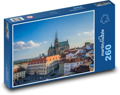 Brno - katedrála, Česká republika - Puzzle 260 dielikov, rozmer 41x28,7 cm