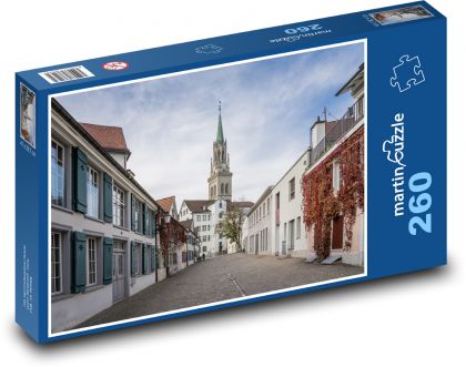 Švajčiarsko - Európa, ulica - Puzzle 260 dielikov, rozmer 41x28,7 cm