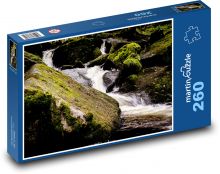 Řeka v lese - příroda, stromy Puzzle 260 dílků - 41 x 28,7 cm