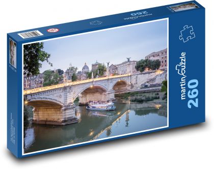 Most Tybetański - Rzym, Włochy - Puzzle 260 elementów, rozmiar 41x28,7 cm