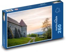 Piberstein - pevnost, hradní zeď Puzzle 260 dílků - 41 x 28,7 cm