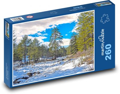 Wald im Winter - Bäume, Schnee - Puzzle - 260 Teile