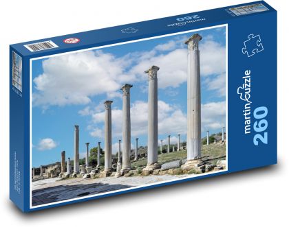 Starożytne ruiny - filary, archeologia - Puzzle 260 elementów, rozmiar 41x28,7 cm