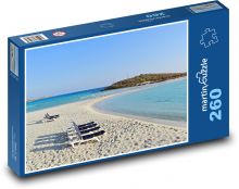 Písečná pláž - moře, laguna Puzzle 260 dílků - 41 x 28,7 cm