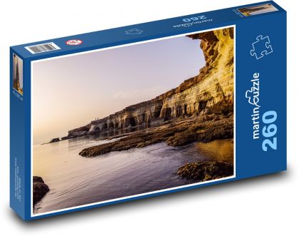 Pobrežie pri mori - útes, Cyprus - Puzzle 260 dielikov, rozmer 41x28,7 cm
