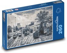 Bahnhof - Züge, Gleise Puzzle 260 Teile - 41 x28,7 cm
