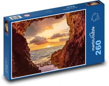 Meereshöhle - Sonnenuntergang, Ozean Puzzle 260 Teile - 41 x28,7 cm