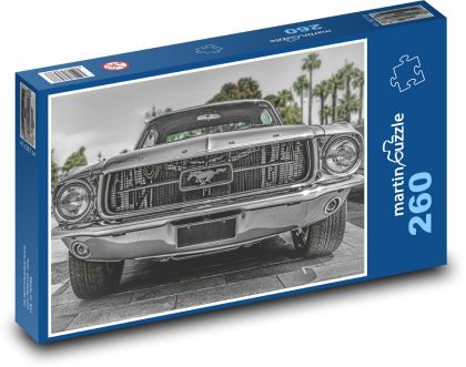 Ford Mustang - veteran, car - Puzzle 260 pieces, size 41x28.7 cm 