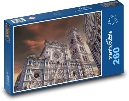 Florentská katedrála - Taliansko, Gotická architektúra - Puzzle 260 dielikov, rozmer 41x28,7 cm