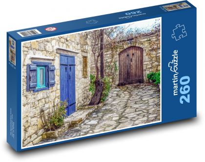 Steinhaus - Straße, Architektur - Puzzle - 260 Teile