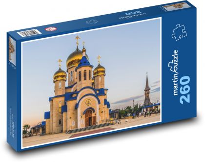 Russian church - dome, architecture - Puzzle 260 pieces, size 41x28.7 cm 