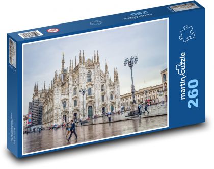 Piazza del Duomo - náměstí, Itálie - Puzzle 260 dílků, rozměr 41x28,7 cm