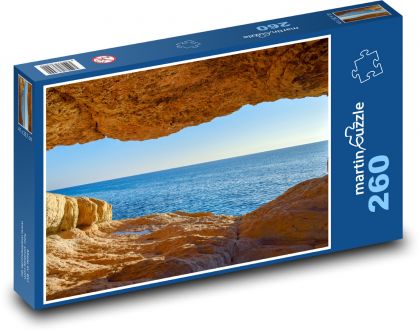 Jaskyňa pri mori - príroda, oceán - Puzzle 260 dielikov, rozmer 41x28,7 cm