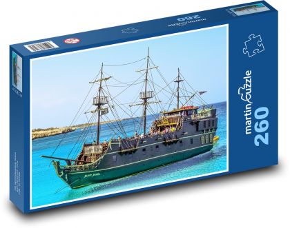 Kypr - výletní loď, dovolená - Puzzle 260 dílků, rozměr 41x28,7 cm
