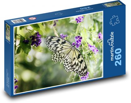 Motýľ - kvet, hmyz - Puzzle 260 dielikov, rozmer 41x28,7 cm