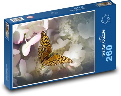Butterfly - flowers, pollinate - Puzzle 260 pieces, size 41x28.7 cm 