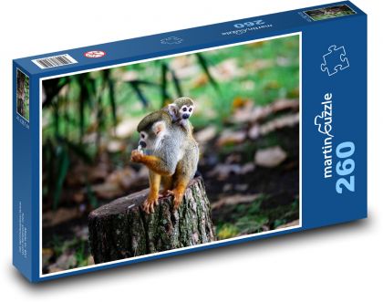 Opice s mládětem - matka, milovat - puzzle 260 dílků