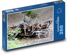 Motocykl - wrak, opuszczony Puzzle 260 elementów - 41x28,7 cm