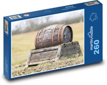 Old barrel - pole, barrel Puzzle 260 pieces - 41 x 28.7 cm 
