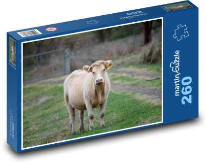Krava - dobytok, zviera - Puzzle 260 dielikov, rozmer 41x28,7 cm