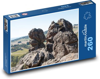 Wisząca skała - naturalna, wulkaniczna - Puzzle 260 elementów, rozmiar 41x28,7 cm