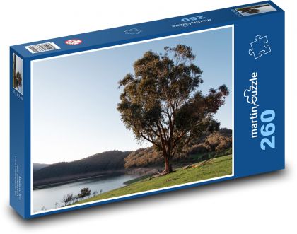 Strom u jezera - voda, příroda - puzzle 260 dílků