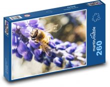 Včela - hmyz, květ Puzzle 260 dílků - 41 x 28,7 cm
