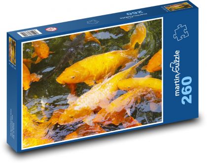 Kapor koi - ryba, rybník - Puzzle 260 dielikov, rozmer 41x28,7 cm