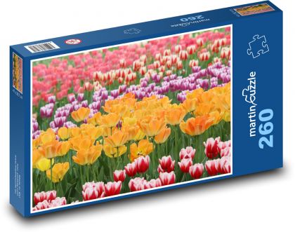 Tulipány - kvety, rastliny - Puzzle 260 dielikov, rozmer 41x28,7 cm