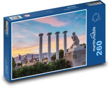 Barcelona - námestie Plaza, západ slnka Puzzle 260 dielikov - 41 x 28,7 cm