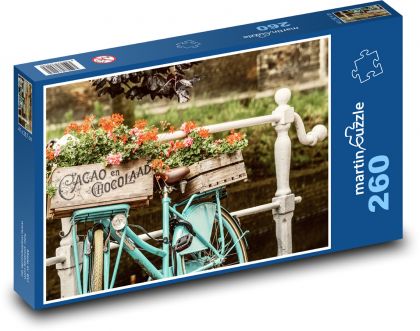 Fahrrad - Dekoration, Blumen - Puzzle - 260 Teile