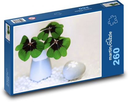 Four-leaf clover - clover, luck - Puzzle 260 pieces, size 41x28.7 cm 