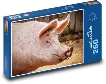 Pig - farm, animal - Puzzle 260 pieces, size 41x28.7 cm 