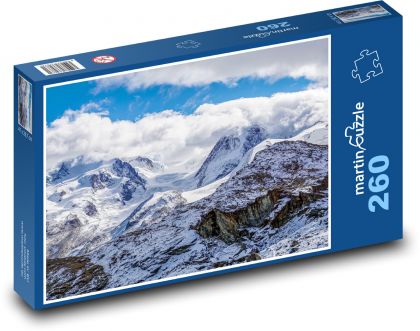 Horský svět - ledovec, Alpy - Puzzle 260 dílků, rozměr 41x28,7 cm