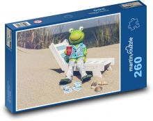 Żaba - wakacje, plaża Puzzle 260 elementów - 41x28,7 cm
