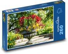Kvety v záhrade - leto, park Puzzle 260 dielikov - 41 x 28,7 cm 