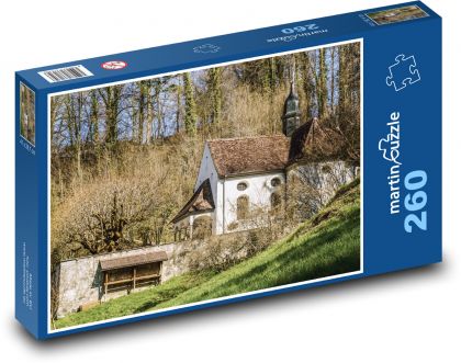 Kaple - náboženství, les  - puzzle 260 dílků