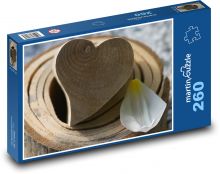 Srdce - drevo, láska Puzzle 260 dielikov - 41 x 28,7 cm 