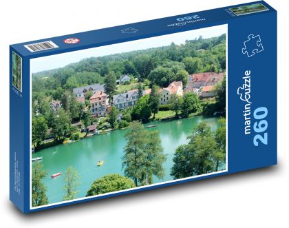 Lake - city, nature - Puzzle 260 pieces, size 41x28.7 cm 