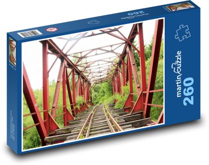 Rail - iron bridge, railway - Puzzle 260 pieces, size 41x28.7 cm 