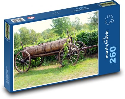 Historisches Auto - Garten, Dorf - Puzzle - 260 Teile
