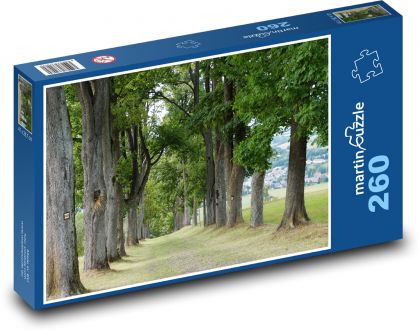 Alley - tree-order, road - Puzzle 260 pieces, size 41x28.7 cm 