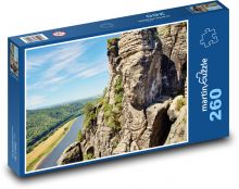 Skały piaskowcowe - Łaba, Niemcy Puzzle 260 elementów - 41x28,7 cm