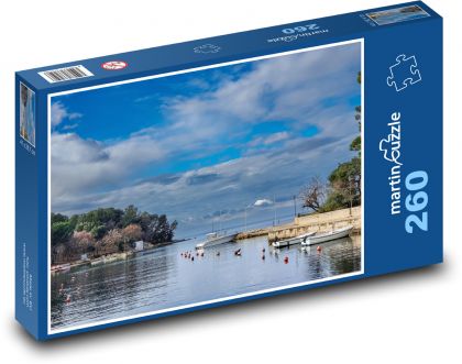 Pobrežná krajina - lode, jachty - Puzzle 260 dielikov, rozmer 41x28,7 cm