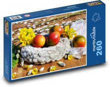 Jajka wielkanocne - dekoracja, wiosna Puzzle 260 elementów - 41x28,7 cm