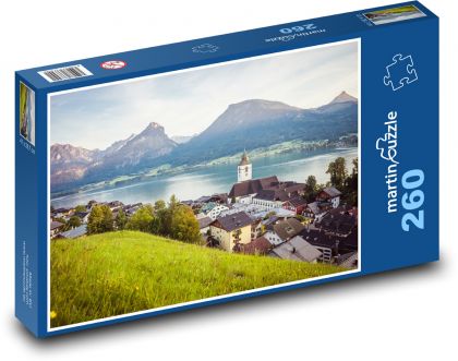 St Wolfgang - jezero, Rakousko - Puzzle 260 dílků, rozměr 41x28,7 cm